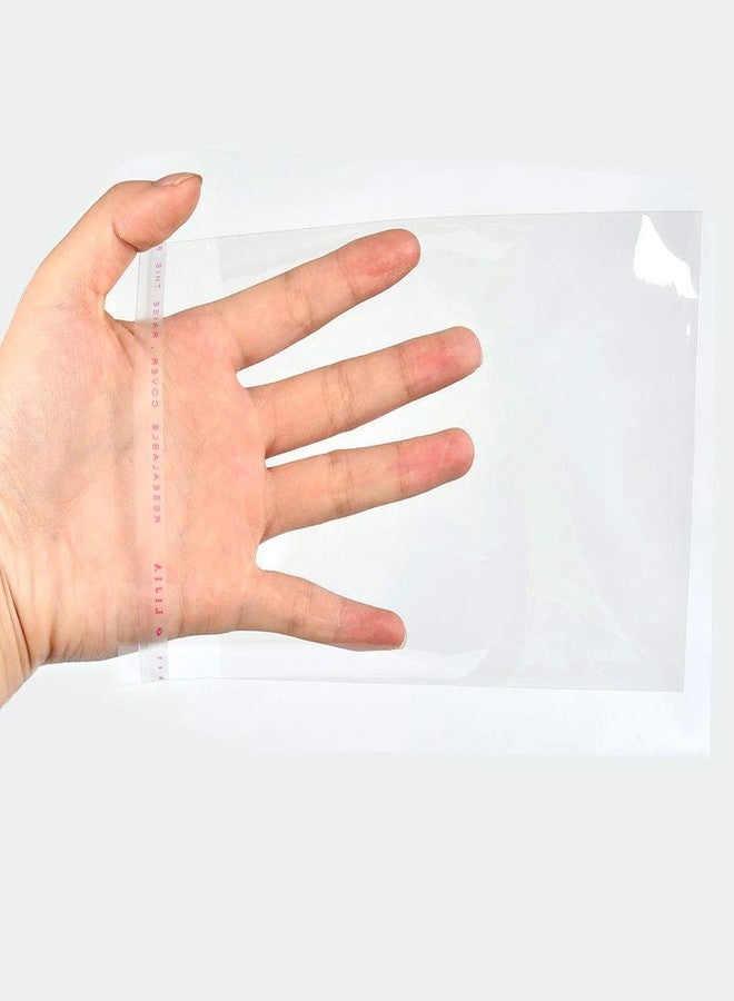 V4L Adhesive Plastic Transparent Seal-Able Poly Bag (12x16 Inch, White) -100 Bags - Image 1